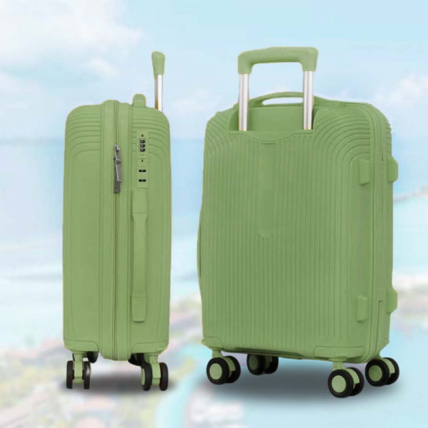 18" Компактен и практичен авио куфар за ръчен багаж, 52cm - GREEN PP 4001